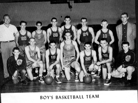 Oliver Springs Boys Basketball Team, 55-56