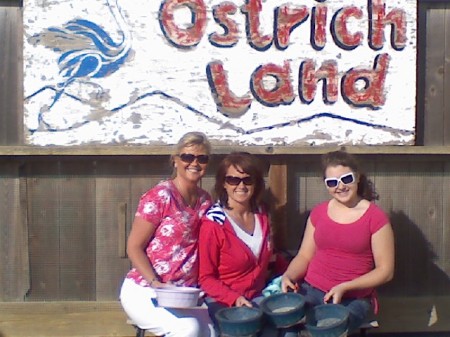 wendie, kristen, rachel at ostrich land