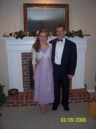 oldest daughter and I going to cotillion dance