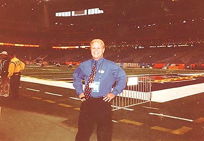 On the field for Super Bowl XXXVIII