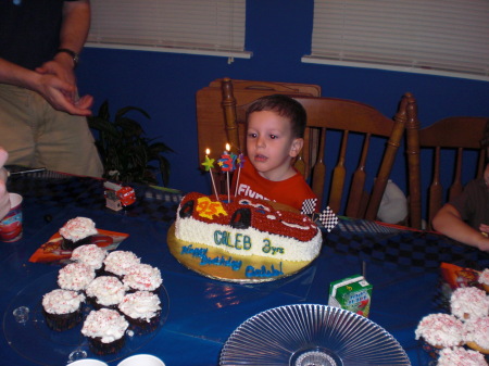 Caleb 3rd birthday. Cake made by me.