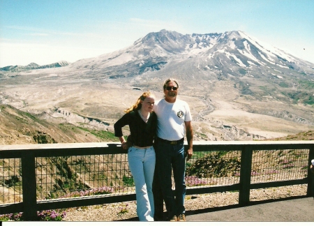 "Babygurl" and me at Mt. St. Helens.