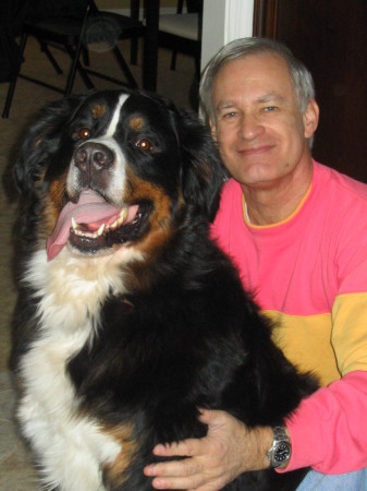 Jim and our Bernese Mt. dog