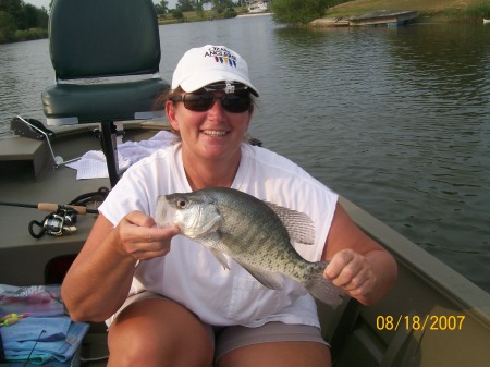 My Wife Robbie.....First Ever Crappie