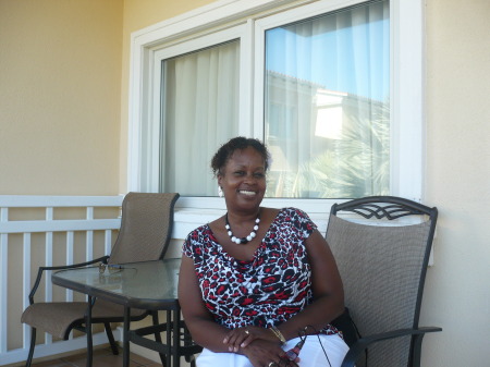 On the balcony in St Kitts