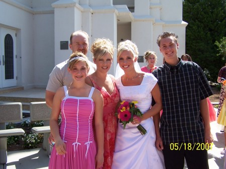 my niece whitney's wedding w/my family