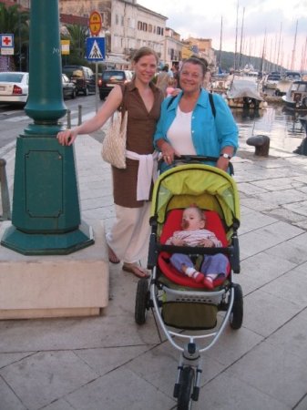Mali Losinj off the coast of Croatia with Jana