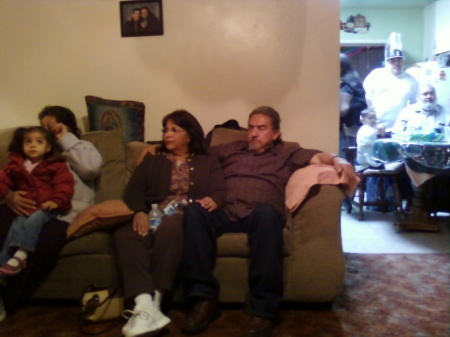 my parents at my grandmothers house
