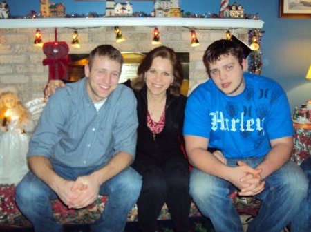 My kids, Scott and Ross with me this Christmas