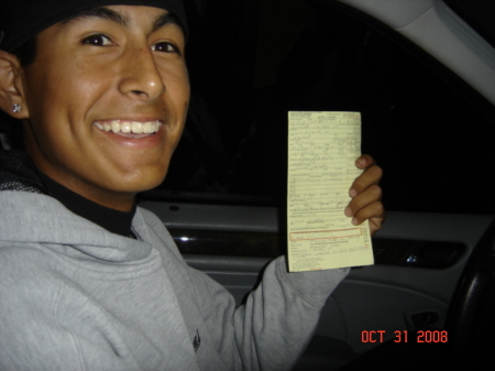 AJ getting a ticket on his way to Vegas