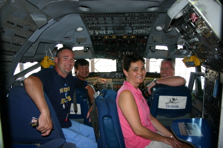 In the Flight Deck of AWACS airplane