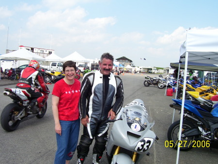 Larry and Loretta at the track