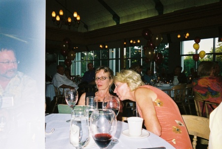 Rosie and Linda check out the yearbook