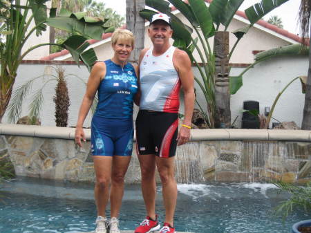 Linda and Tim shortly before Ironman Hawaii 20