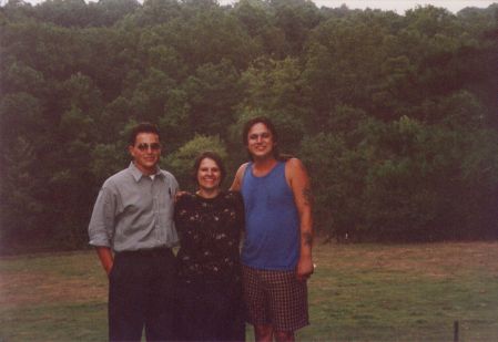 Two of my brothers with me in 1996