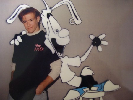 David (at 16 yrs. old) with Boomer Bunny