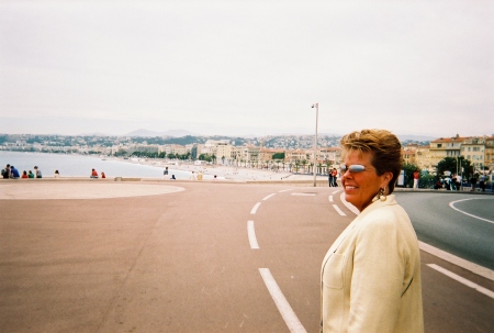 Jane enjoying Nice, France in May 2006.