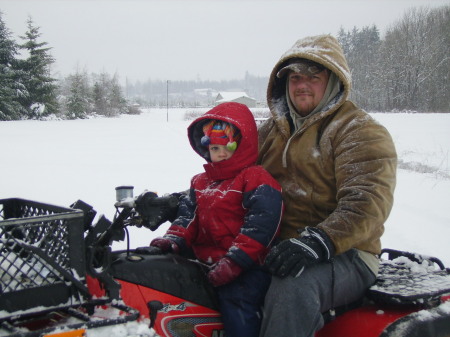 snowy quad ride!