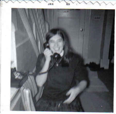 pam-talking  on  phone