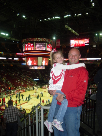 Sophia and I - 1st Rockets Game 3/09