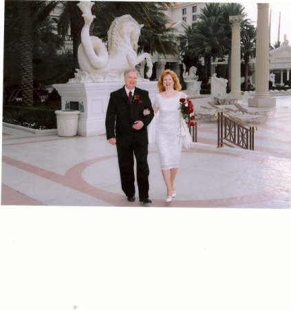 newlyweds at Caesar's Palace