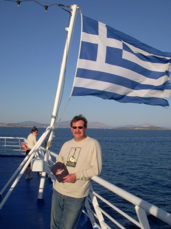 Onboard the Aegean ferry to Mykonos