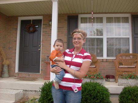 My grandson and his Aunt Lisa