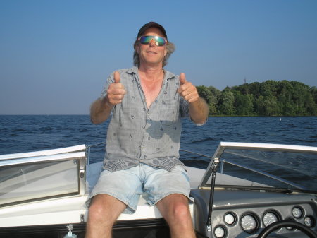 On the boat on Oneida Lake