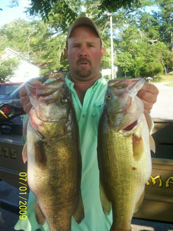 Me with a 8 lb and a 6lb bass high falls lake