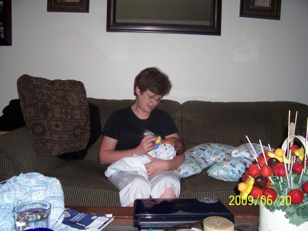 Baby Andrew with grandma