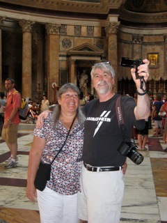 Me and husband David on recent trip to Europe