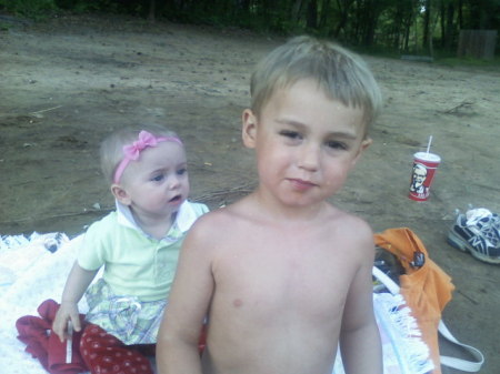Zack and Shyanne at the river