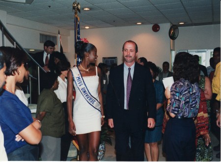 Escorting Miss Universe