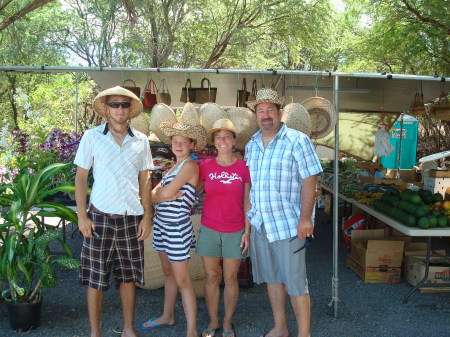 Hat shopping on the Big Island