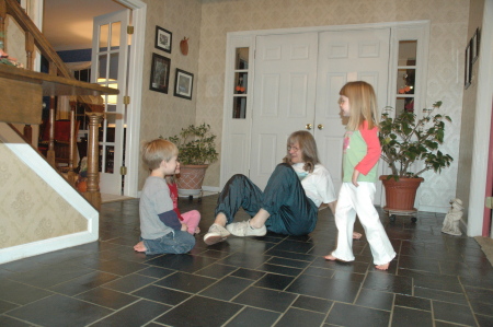 Grandma Betty and her three grandchildren.