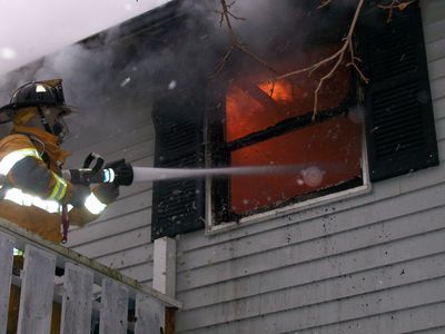 Clark House Fire in Freeville, 2006