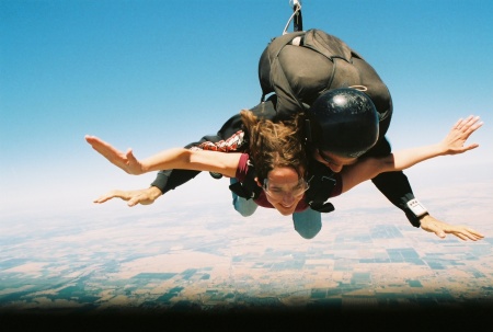 Abby skydiving