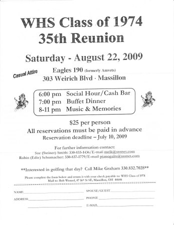 35th Reunion flyer