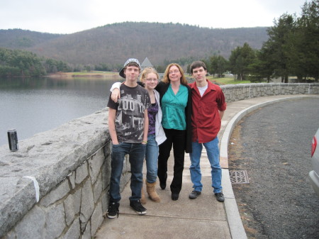 3 of my kids and me Thanksgiving 2009!!!!