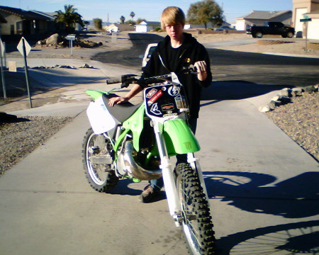 my son and my kx 250