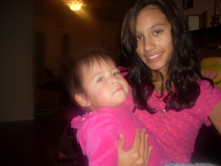 Angelica and her baby cousin