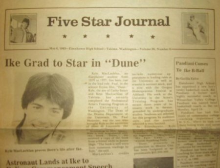 5 Star Journal announces Kyle McLaughlin