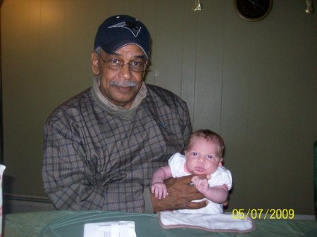 my dad and the new reat grandaughter jayla