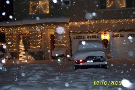 1st night of snow in Victorville