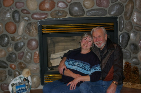Winter in the mountains with my husband Jerry