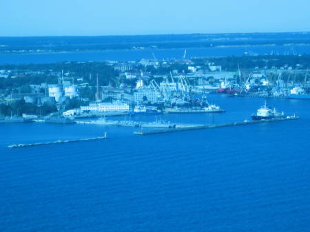 Helicopter view of Baltic Sea/Islands