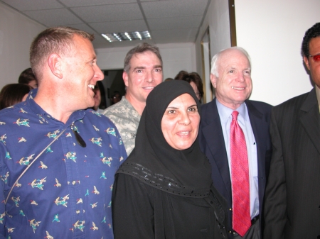 With Sen John McCain in Iraq