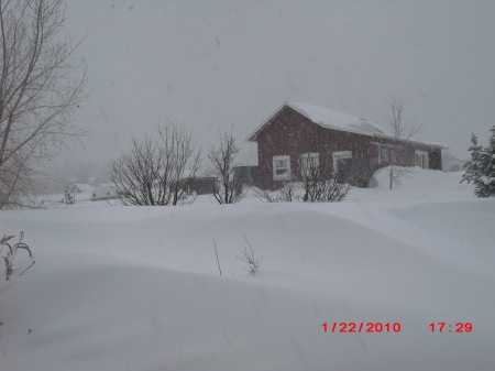 My barn snowed in