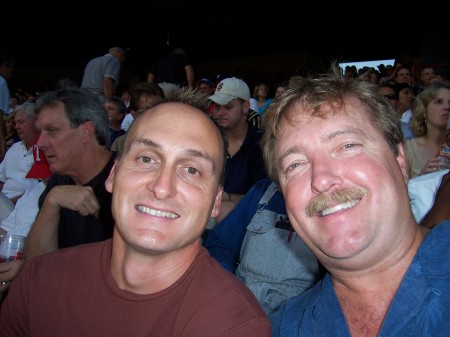 Dave & friend Keith at Ranger game