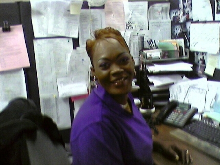 JACKIE AT WORK WITH A SMILE